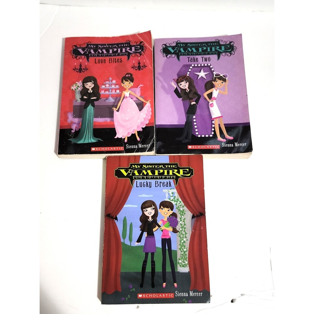 My Sister the Vampire Book Lot Lucky Break Love Bites Take Two Scholastic RL 2.5